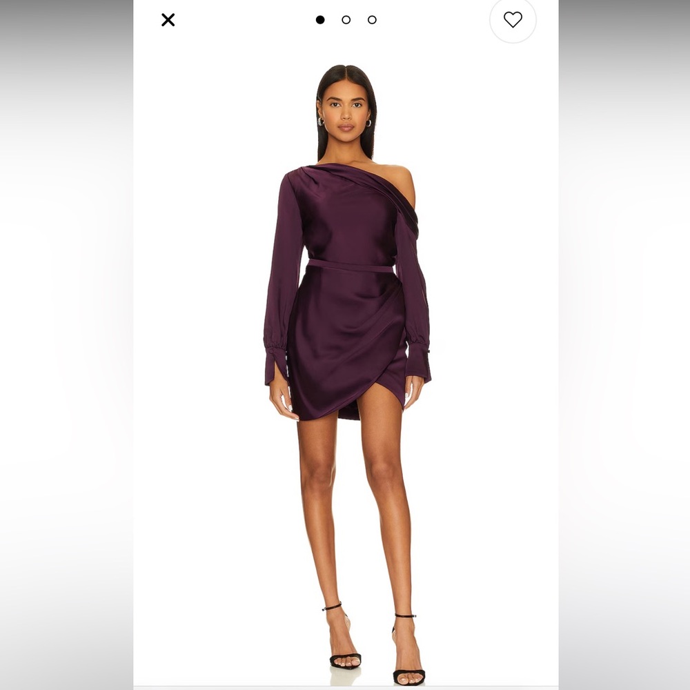 Simkhai purple one shoulder short dress size 0